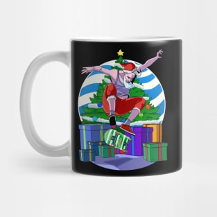 Santa Claus Skater Skateboarding Christmas Gift Mug